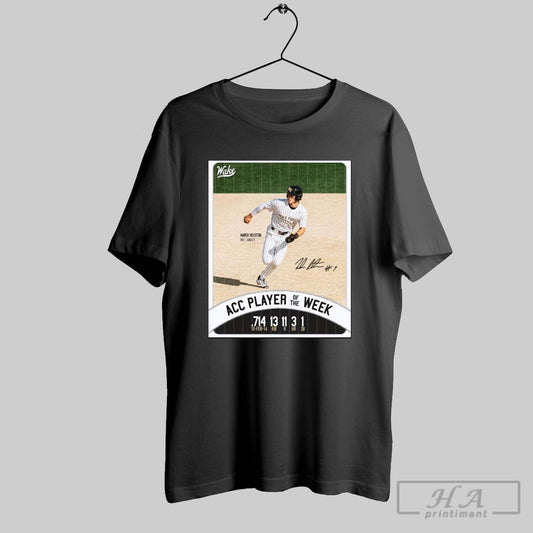 Wake Forest Demon Deacons Baseball Marek Houston Acc Player Of The Week Signature Poster T Shirt