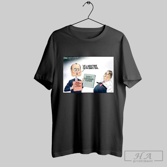 Well Need These For The Senate Trial Destroy Kavanaugh Playbook Russia Collusion Hoax Play Book Caricature Poster T Shirt