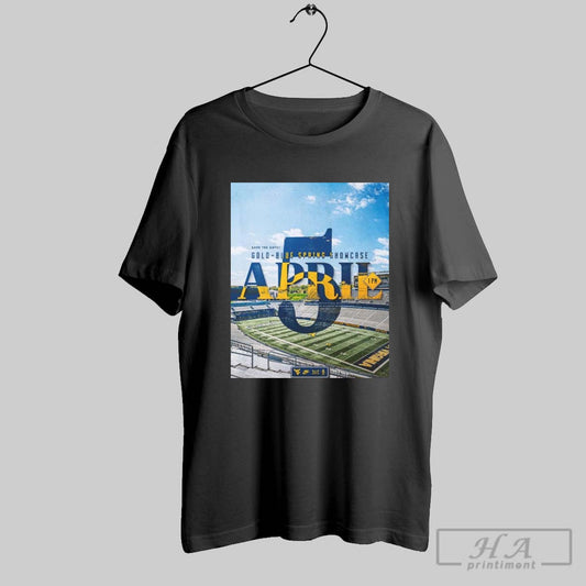 West Virginia Football Save The Date The 2025 Gold Blue Spring Showcase April 5 2025 Poster T Shirt