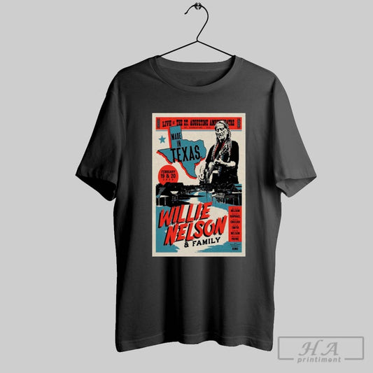 Willie Nelson Family On Feb 19 20 2025 At The St Augustine Amphitheatre In St Augustine Fl Tour Poster Shirt