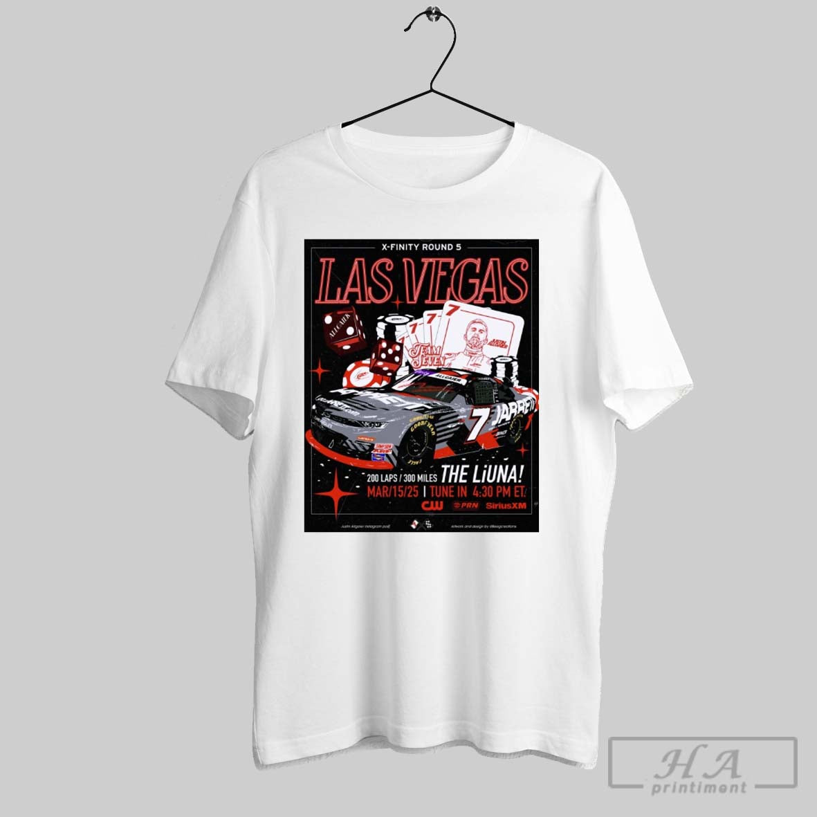X Finity Round 5 Las Vegas Justin Allgaier Team Seven The Liuna March 15 2025 Tune In Goodyear Poster T Shirt