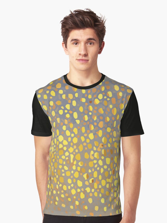 Fiery Spotty Pattern Graphic T-Shirt