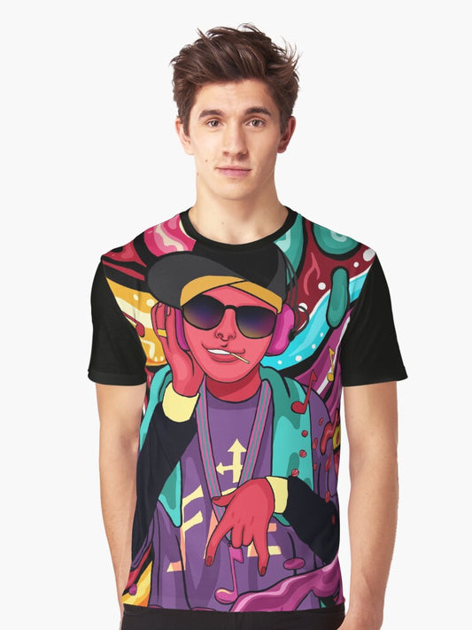 Hip-Hop Style retro poster art Graphic T-Shirt