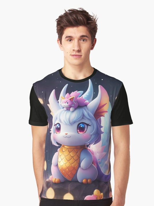 003 Cute Chibi Dragon Graphic T-Shirt