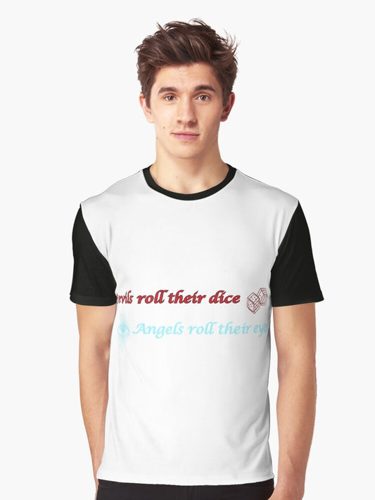"Devils Roll Their Dice, Angels Roll Their Eyes" Taylor Swift Lyric Design Graphic T-Shirt