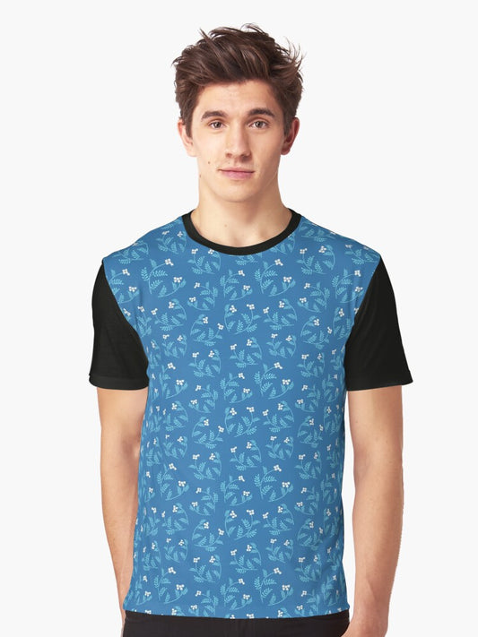 February 3rd Birth Flower Bittercress Pattern Graphic T-Shirt