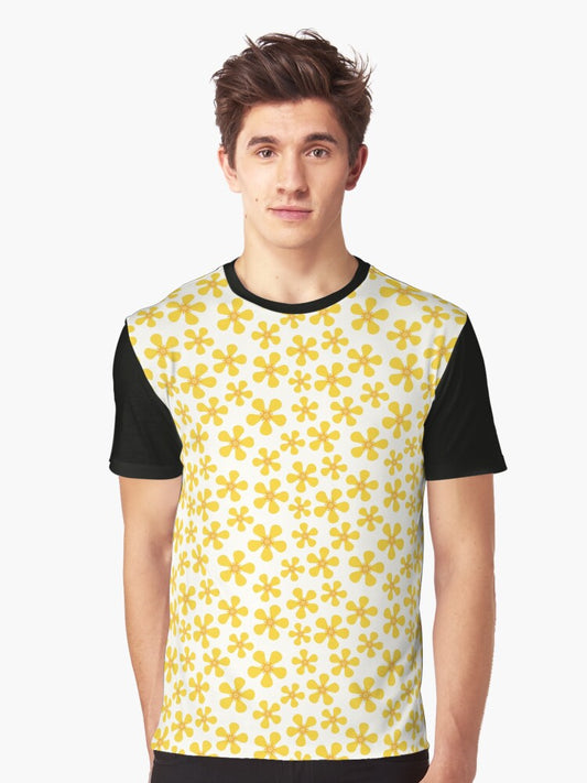 February 18th Birth Flower Buttercup Pattern Graphic T-Shirt