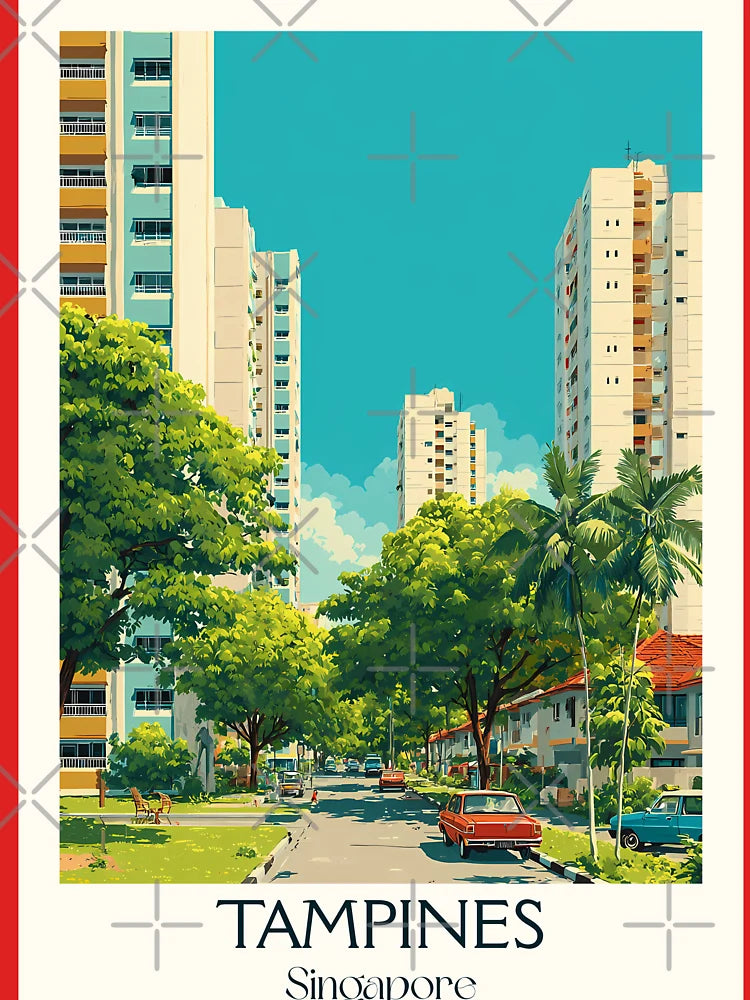Tampines Poster – Lush Greenery Meets Urban Living Classic T-Shirt