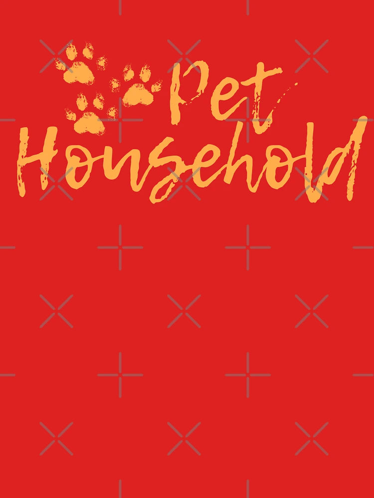 "Pet Household" Triple Pawprint Grunge (Pastel Orange) Classic T-Shirt