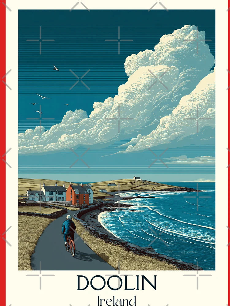 Doolin Coast Poster – Cloudy Skies Over Quiet Shores Classic T-Shirt