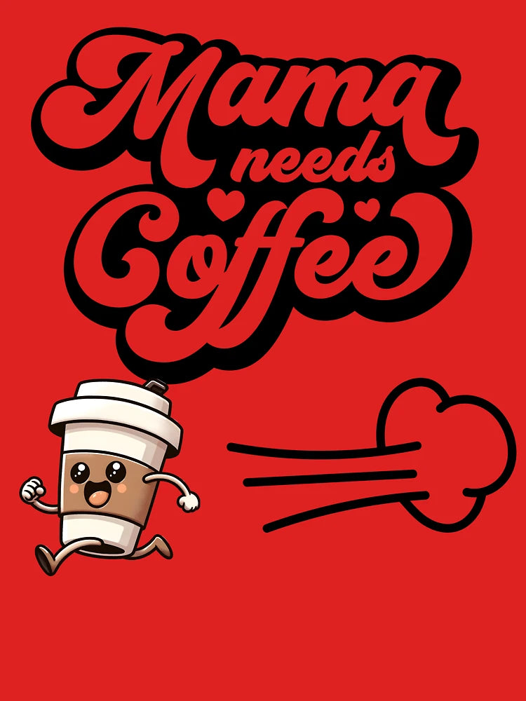 "Running on Coffee & Chaos – Cute Kawaii Cup Design" Classic T-Shirt
