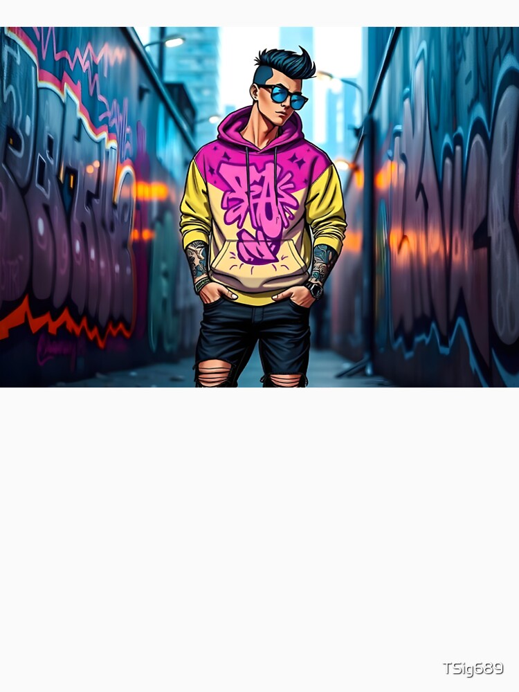 Urban Street Style Graffiti Hoodie Premium T-Shirt