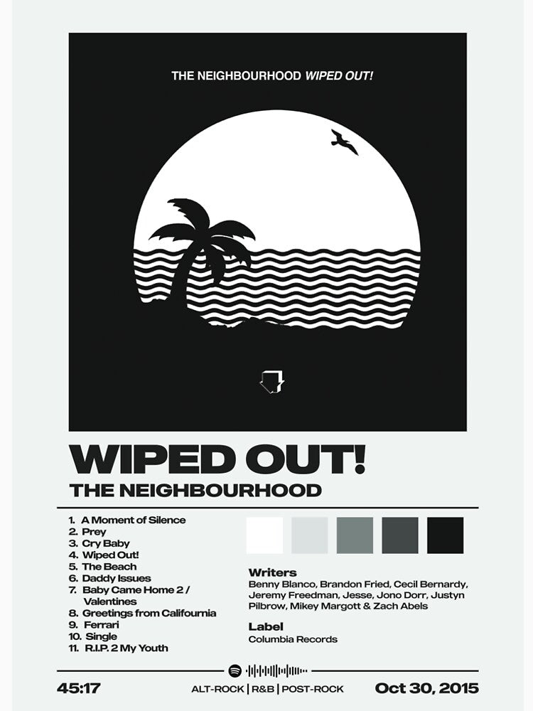 Wiped Out! by The Neighbourhood Album Poster Premium T-Shirt