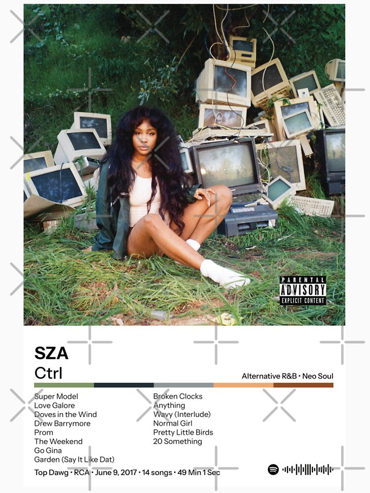 SZA Poster | CTRL Poster | SZA Ctrl Tracklist | Solana Rowe | Album Cover Poster | Poster Print | Wall Art | Home Decor Poster Premium T-Shirt