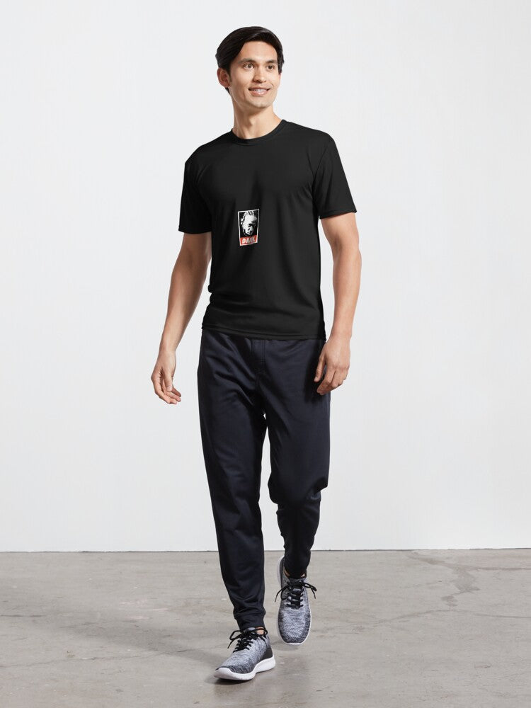 Hip-Hop DAMN Poster – Kendrick Lamar Inspired Graphic Tee Active T-Shirt