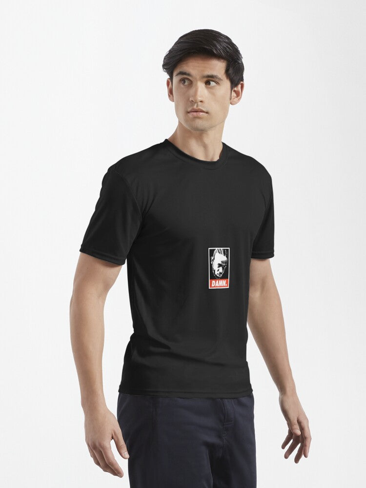 Hip-Hop DAMN Poster – Kendrick Lamar Inspired Graphic Tee Active T-Shirt