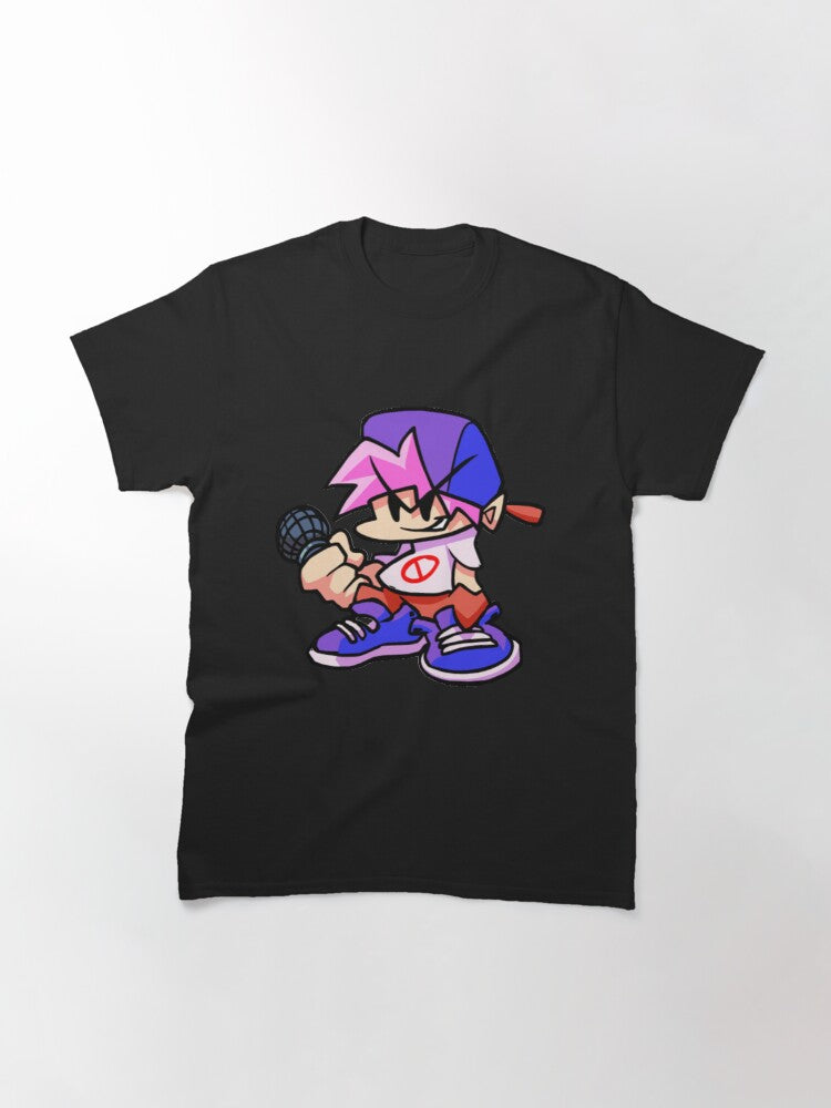 Friday Night Funkin Boyfriend B side black Classic T-Shirt