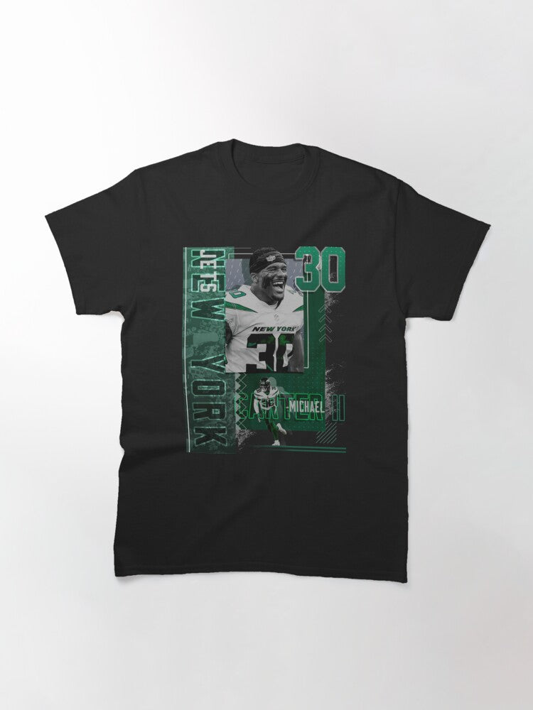 Michael Carter II Football Paper Poster Jets 2 Classic T-Shirt