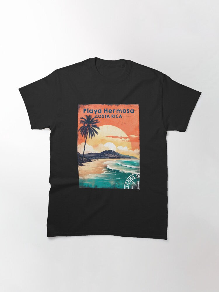 Playa Hermosa Costa Rica travel poster Classic T-Shirt