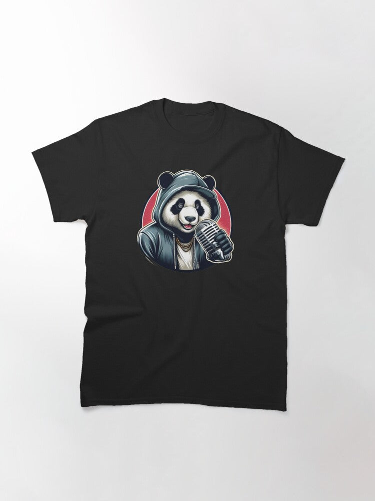Trendy panda hoodie rapper graphic Classic T-Shirt