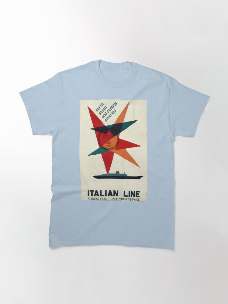 Italian Line retro poster Classic T-Shirt