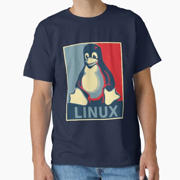 Linux tux penguin obama poster Classic T-Shirt