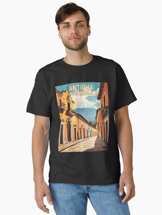 Antigua Guatemala Vintage Poster Tourism Classic T-Shirt