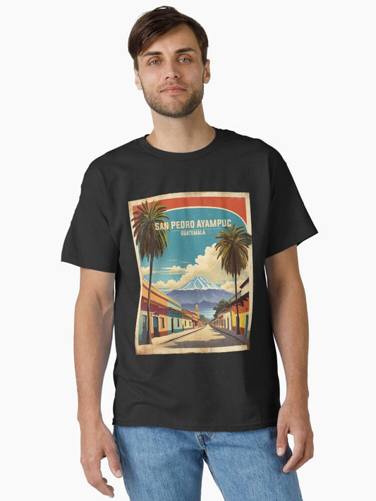 San Pedro Ayampuc Guatemala Vintage Poster Tourism Classic T-Shirt