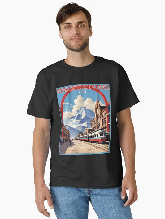 Estacion Central Chile Retro Vintage Poster Tourism Classic T-Shirt