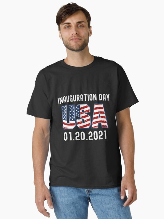01.20.2021 Inauguration Day Big USA Flag Print Classic T-Shirt