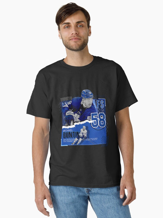 Michael Bunting Hockey Paper Poster Maple Leafs Classic T-Shirt