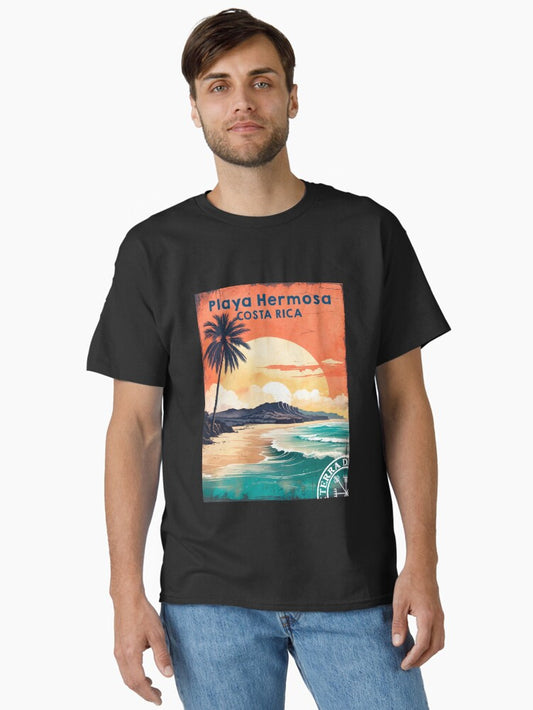 Playa Hermosa Costa Rica travel poster Classic T-Shirt