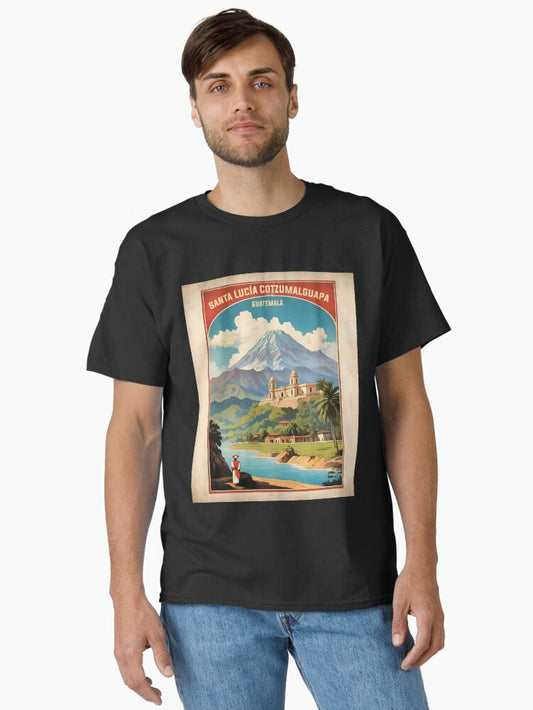 Santa Lucia Cotzumalguapa Guatemala Vintage Poster Tourism Classic T-Shirt