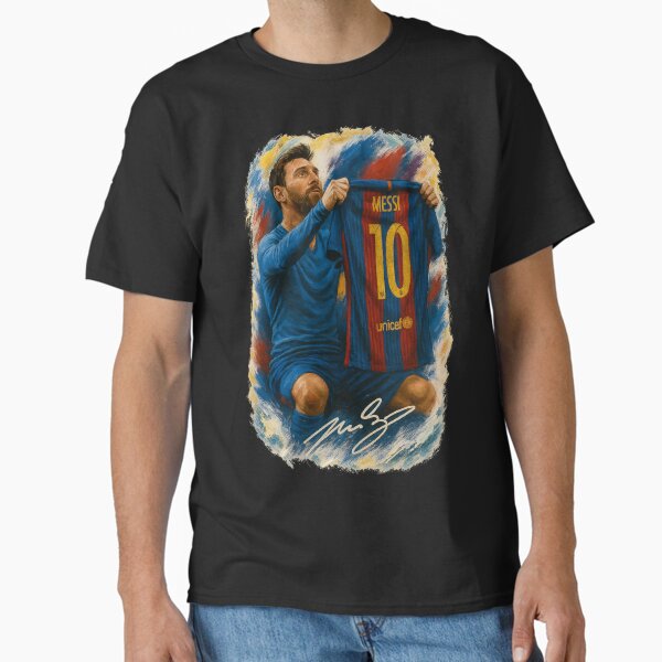 Messi Shirt Celebration Poster – Iconic FC Barcelona Number 10 Artwork Classic T-Shirt