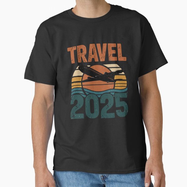 "Travel 2025 Vintage Adventure Poster" Classic T-Shirt
