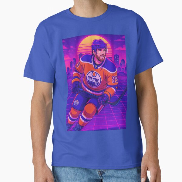 Sam Gagner Vaporwave Poster – Edmonton Oilers Retro Anime Art Print, Neon Skyline Hockey Decor Classic T-Shirt