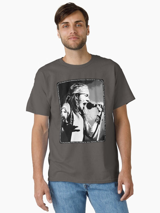 Legendary Rock Band From 80s And 90s Eternal Legendary Vocalist FrontMan Living Legend Icon Absolute Rock GOD V1 Albums And Songs Black Ink Poster Classic T-Shirt