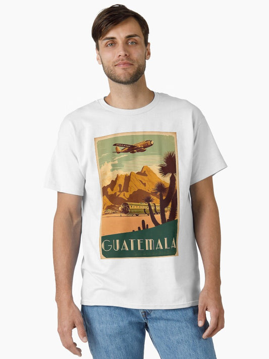 Guatemala Vintage Travel Art Poster Classic T-Shirt
