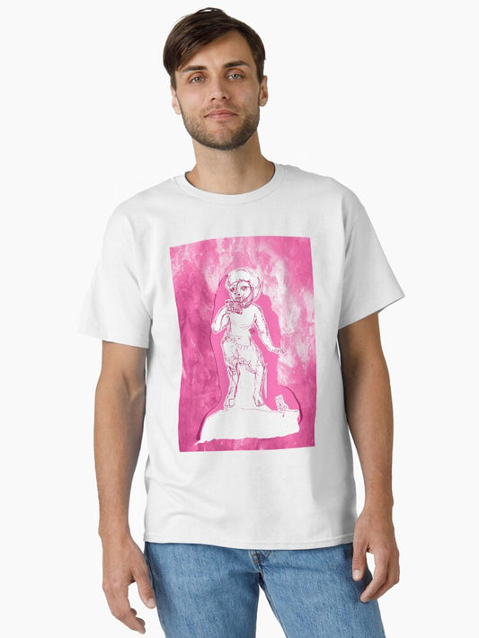 Faun Playing Pan Flute (Original Art Drawing by ACCI) Classic T-Shirt Style001
