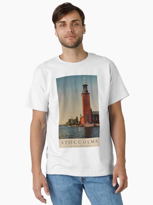 Stoccolma vintage travel poster Classic T-Shirt