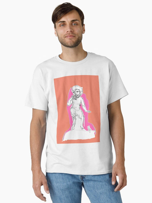 Faun Playing Pan Flute (Original Art Drawing by ACCI) Classic T-Shirt