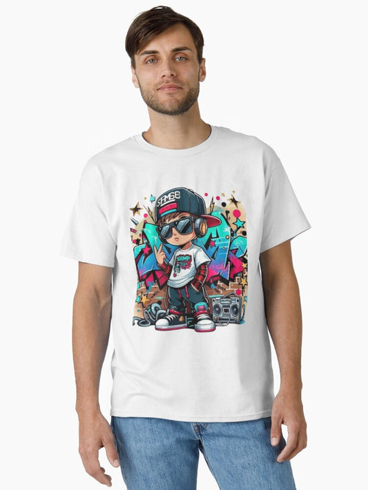 Victor Hip Pop Boy design..... elements like oversized hoodies, snapback caps, and sneakers, making him a true icon of the genre...... Classic T-Shirt