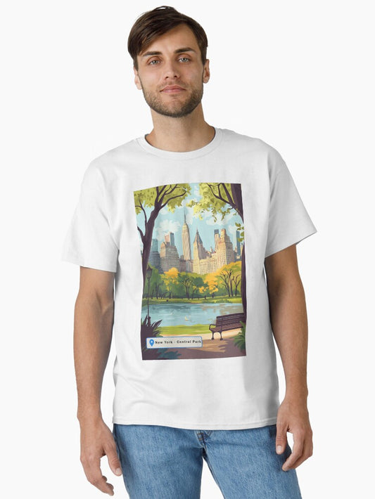 New York City Central Park Travel Poster Art Classic T-Shirt