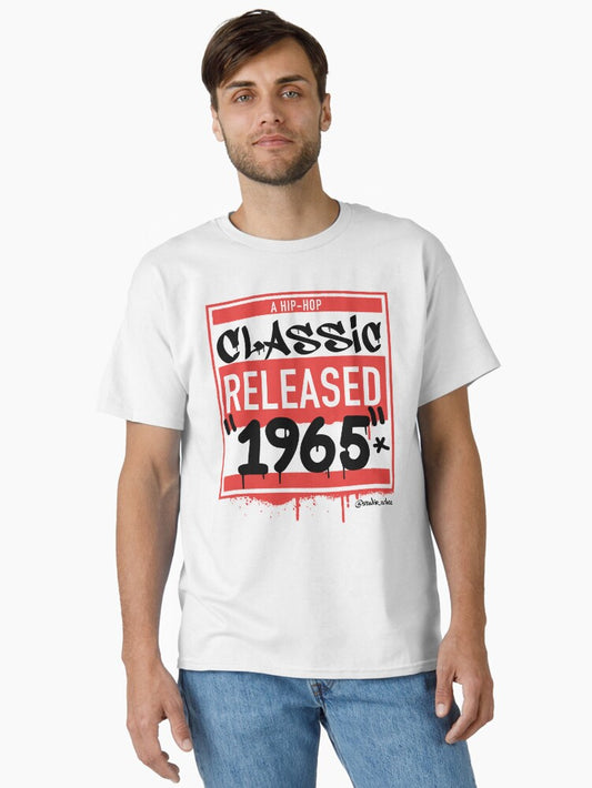 1965 Hip Hop born year artwork for all old school Hip Hop lovers. Classic T-Shirt