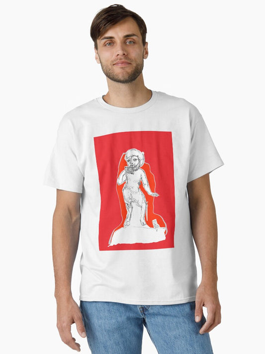 Faun - Pan Playing Pan Flute (Original Art Drawing by ACCI) Classic T-Shirt
