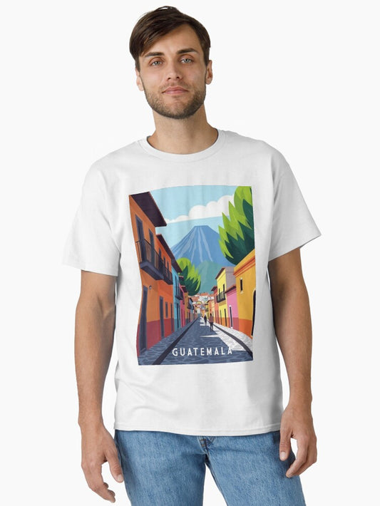 Antigua Guatemala Travel Poster Classic T-Shirt