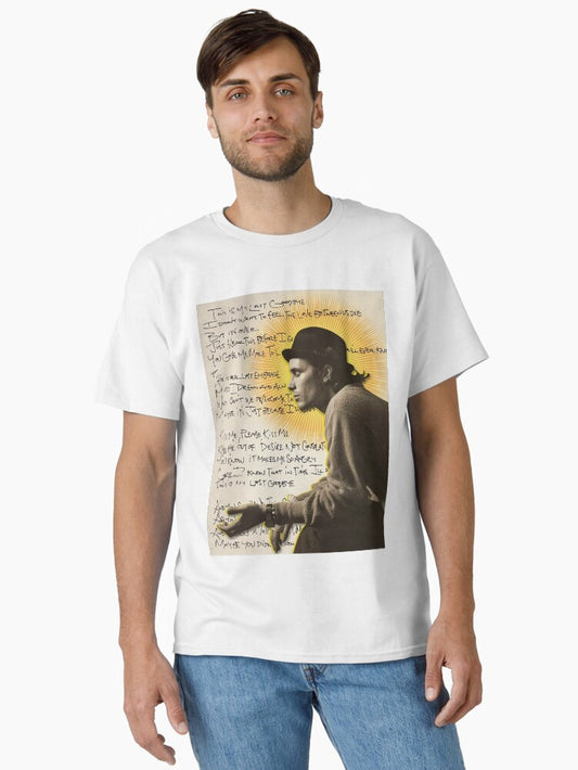 Legend Singer Man Lyric Hardwriten Minimalist Poster Classic T-Shirt