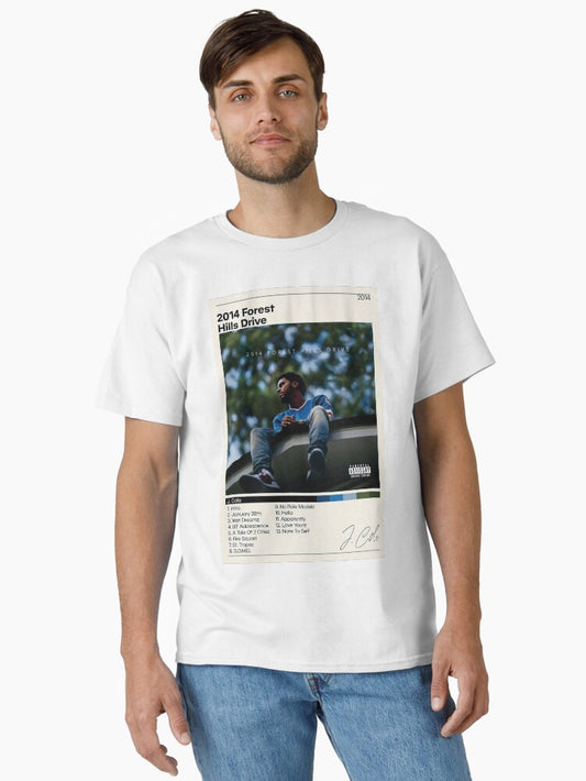 J Coles Poster | 2014 Forest Hills Drive Poster | J Cole Tracklist | Album Cover Poster | Poster Print Wall Art | Custom Poster | Home Decor Active Classic T-Shirt