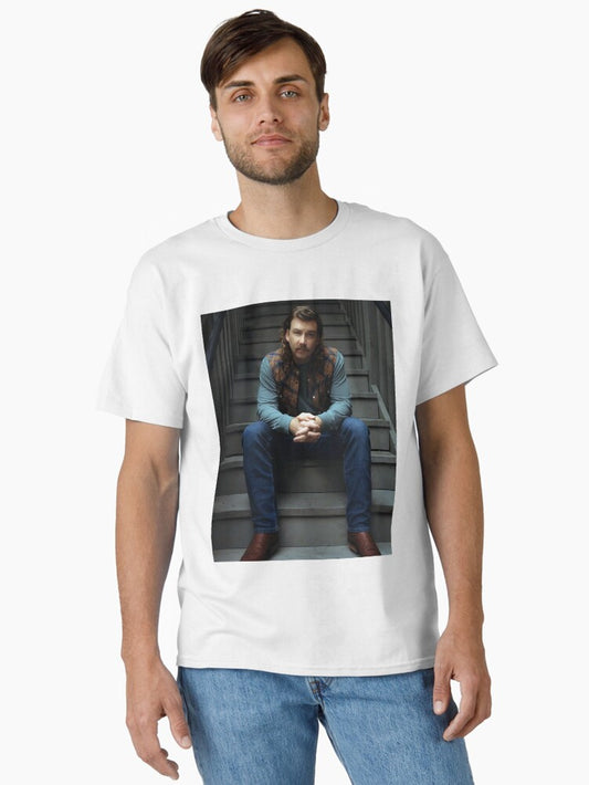 Handsome Singer Trending On The Stairs Poster Classic T-Shirt
