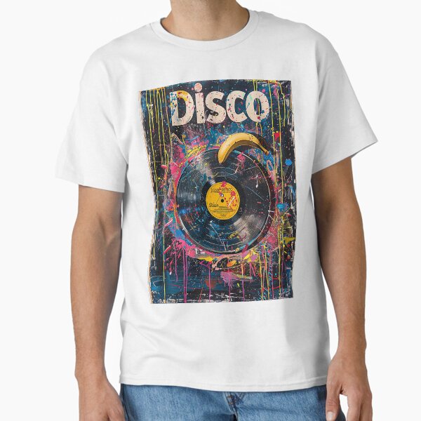 Disco Banana Vinyl Pop Art Poster Classic T-Shirt